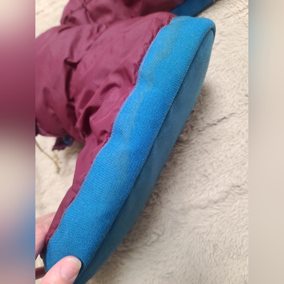 Enumclaw Vintage Burgundy and Blue Puffy Camp Slippers, Size Large, Rare - Picture 6 of 8